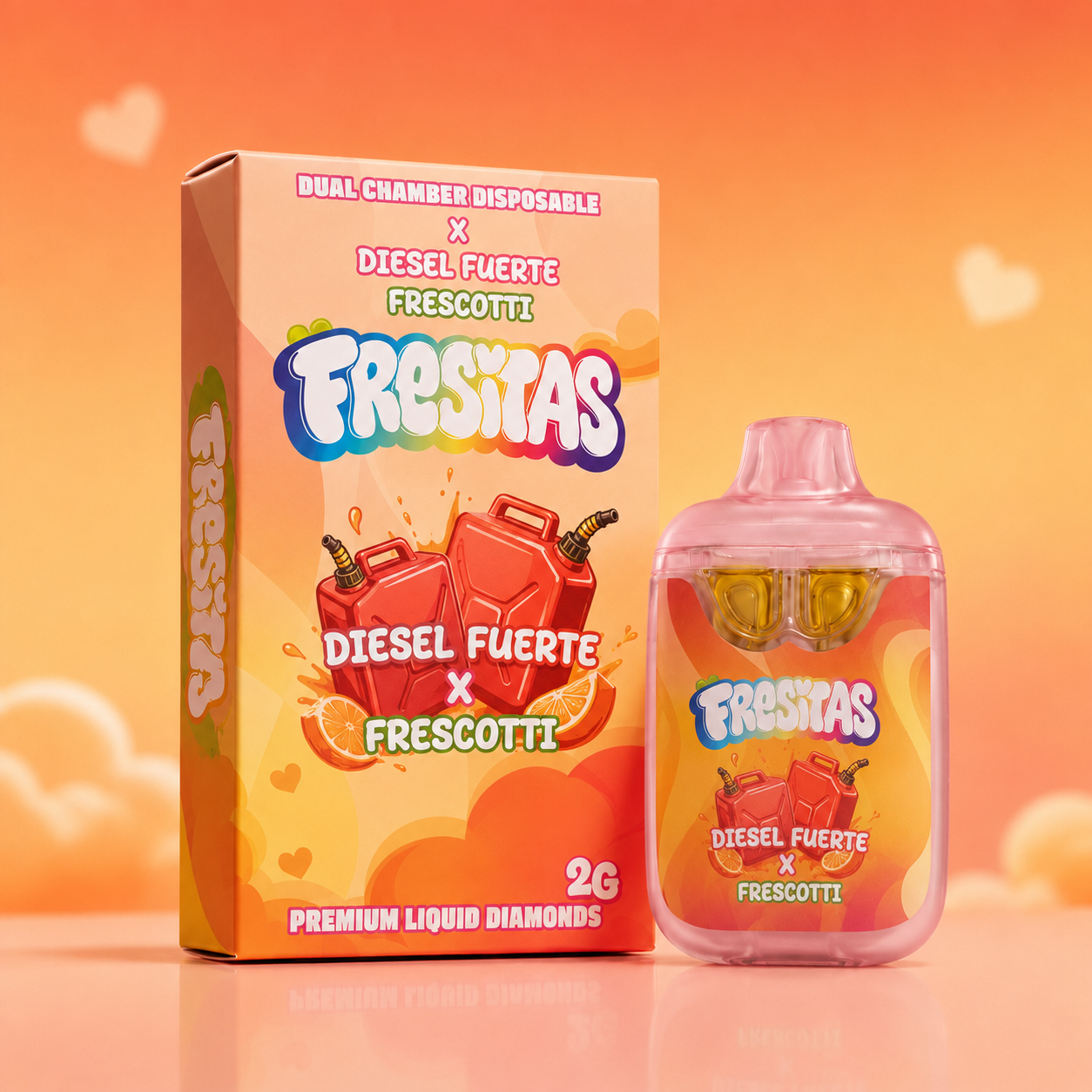 Fresitas Diesel Fuerte × Frescotti 2G Dual-Chamber Disposable Fresitas Diesel Fuerte × Frescotti 2G Dual-Chamber Disposable