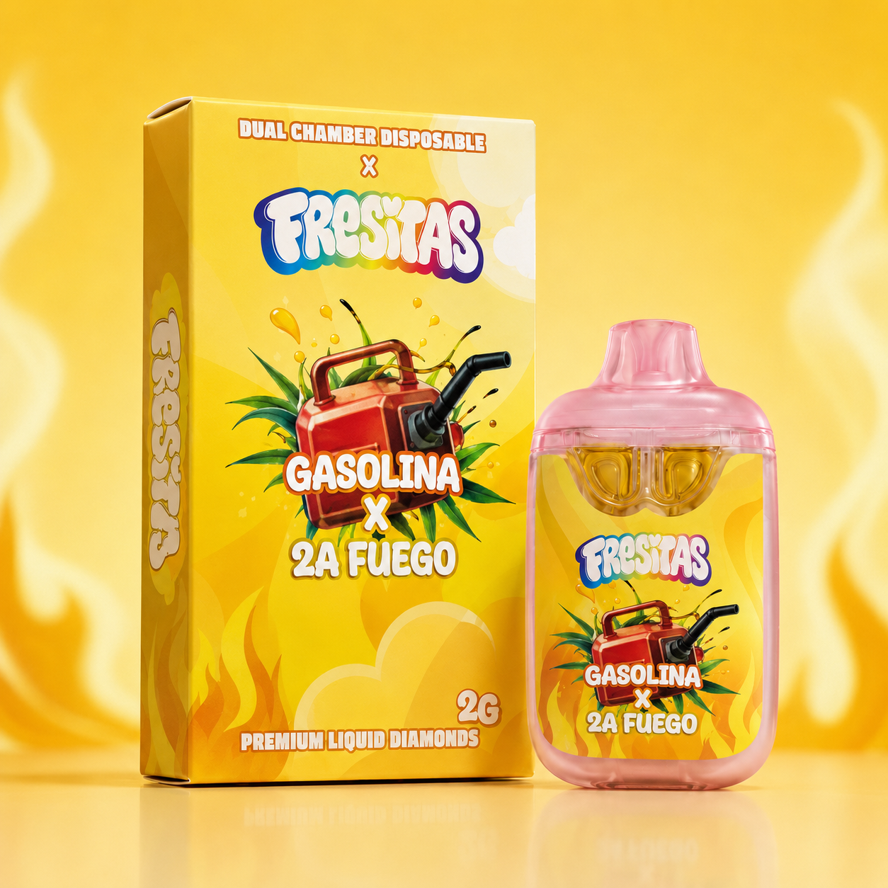 Fresitas Gasolina × ZA Fuego 2G Dual-Chamber Disposable Fresitas Gasolina × ZA Fuego 2G Dual-Chamber Disposable